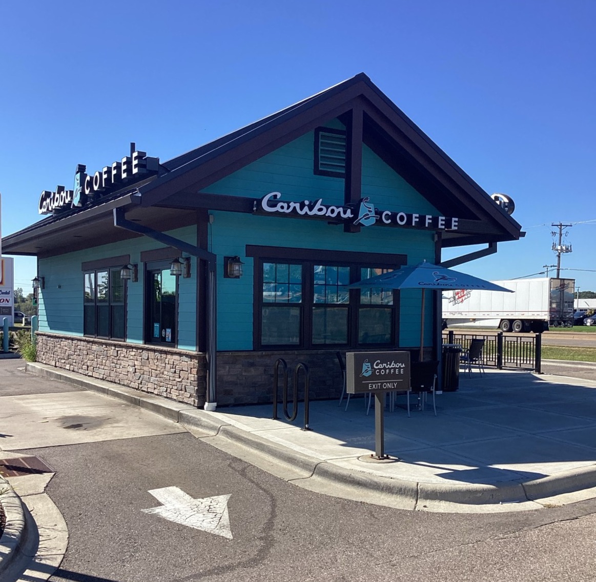 Storefront of the Caribou Coffee at 4682 S Robert Trail in Inver Grove Heights