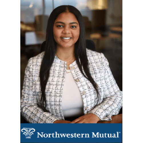 Atihrra Finerson with Northwestern Mutual Logo
