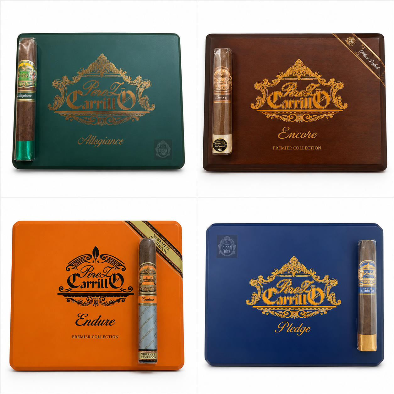 Discover the E.P. Carrillo premium cigar collection featuring Allegiance, Encore, Endure, and Pledge. Handcrafted for exceptional flavor, quality, and an unforgettable smoking experience.