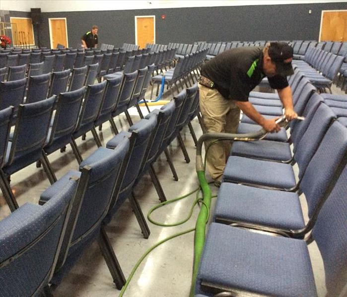 Our SERVPRO technicians are systematically cleaning one chair at a time with our state-of-art cleaning system. In Fort Walton Beach, we patiently work hard to please our customers. Please, take a seat.