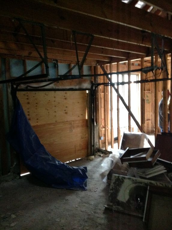 Demo to livingroom post-fire damage! SERVPRO is here to help with any size disaster.