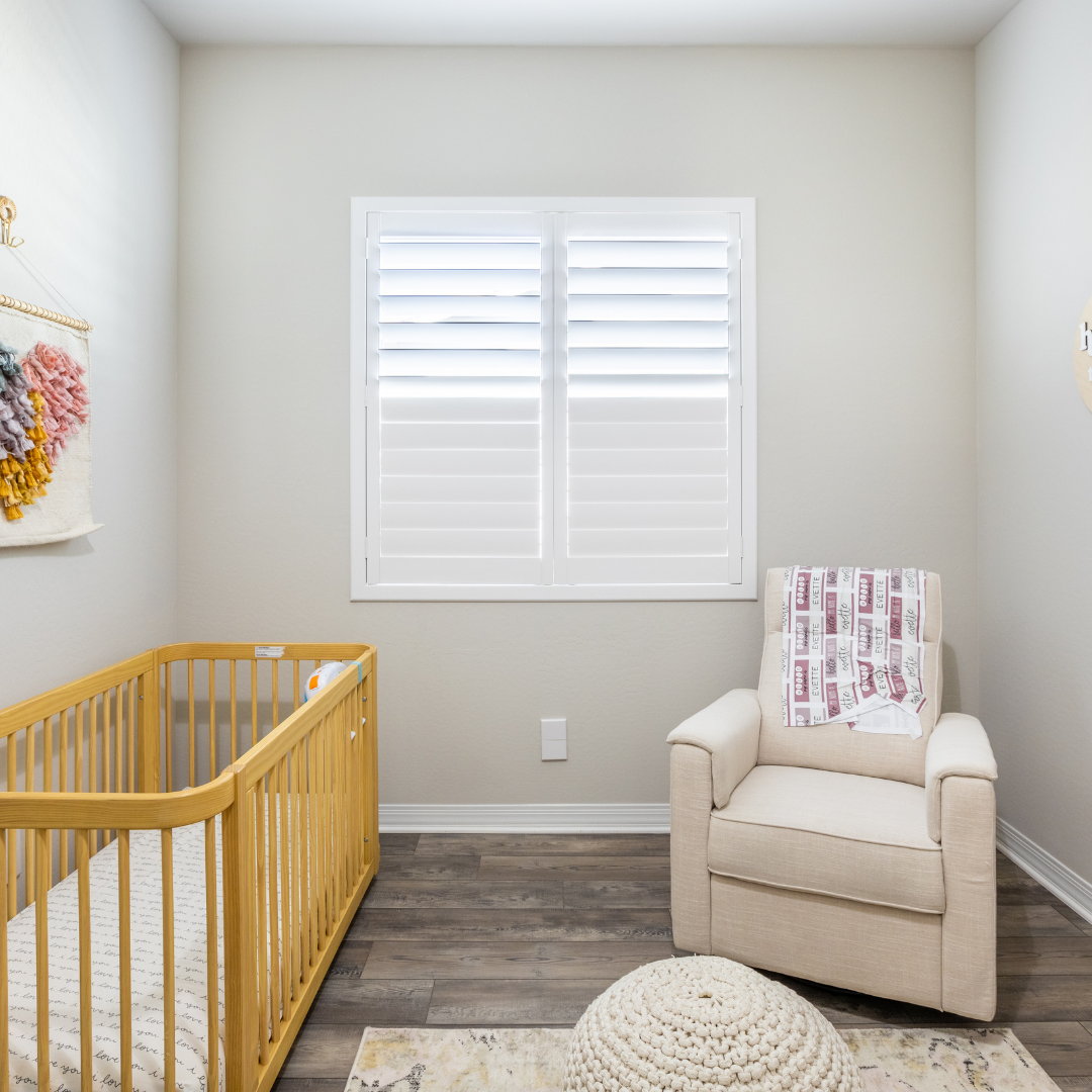 Shutters -- perfect for the nursery Budget Blinds of Port Perry Blackstock (905)213-2583