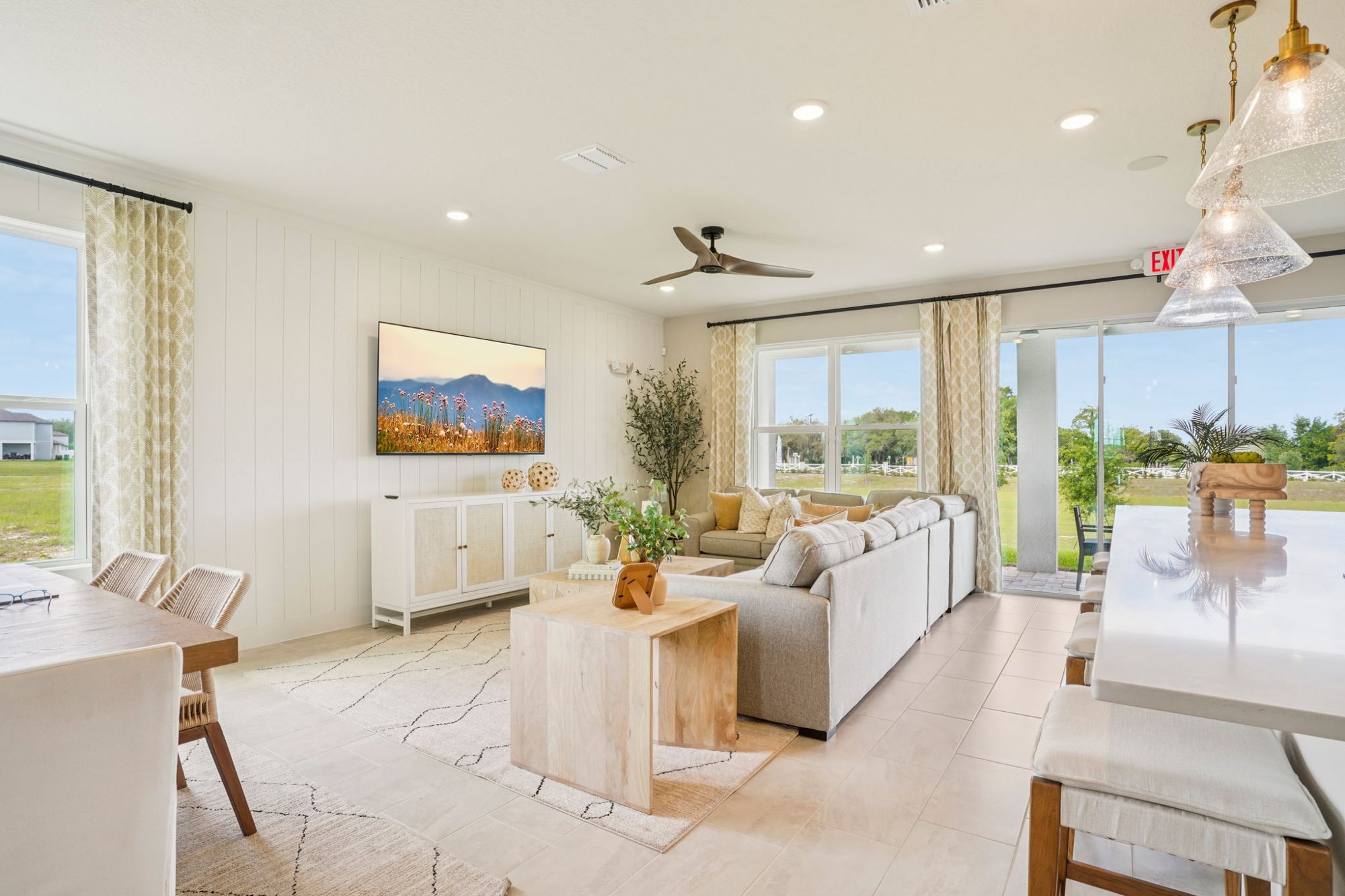 Living Area of the DRB Homes Trailside Model Home the Sweetgum Floor Plan located in Charming Mount Dora, Florida