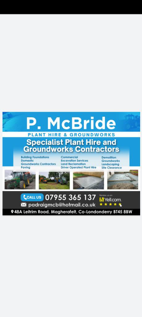 Images P. McBride Plant Hire & Groundwork