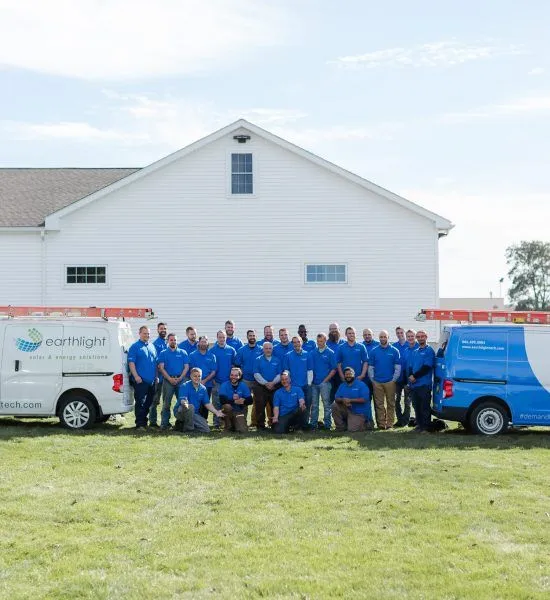 Earthlight team members at a company milestone celebration