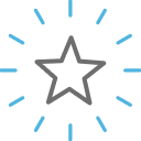 Shining star icon.