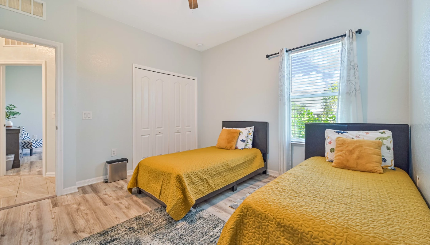 A resident bedroom at Sprout Recovery in Fort Myers, FL, designed as a comfortable, restful private space during treatment.