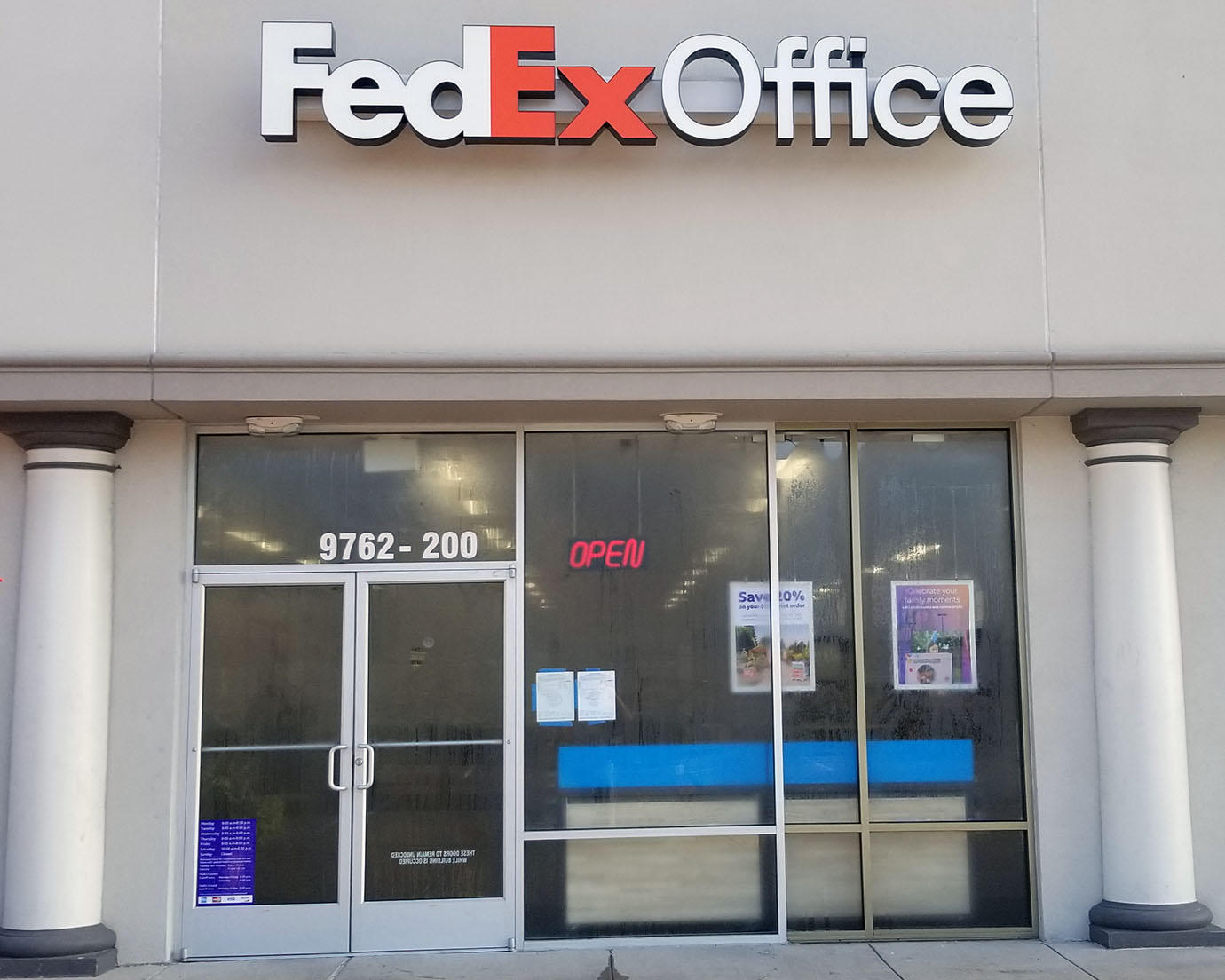 Exterior photo of FedEx Office location at 9762 Katy Fwy\t Print quickly and easily in the self-service area at the FedEx Office location 9762 Katy Fwy from email, USB, or the cloud\t FedEx Office Print & Go near 9762 Katy Fwy\t Shipping boxes and packing services available at FedEx Office 9762 Katy Fwy\t Get banners, signs, posters and prints at FedEx Office 9762 Katy Fwy\t Full service printing and packing at FedEx Office 9762 Katy Fwy\t Drop off FedEx packages near 9762 Katy Fwy\t FedEx shipping near 9762 Katy Fwy