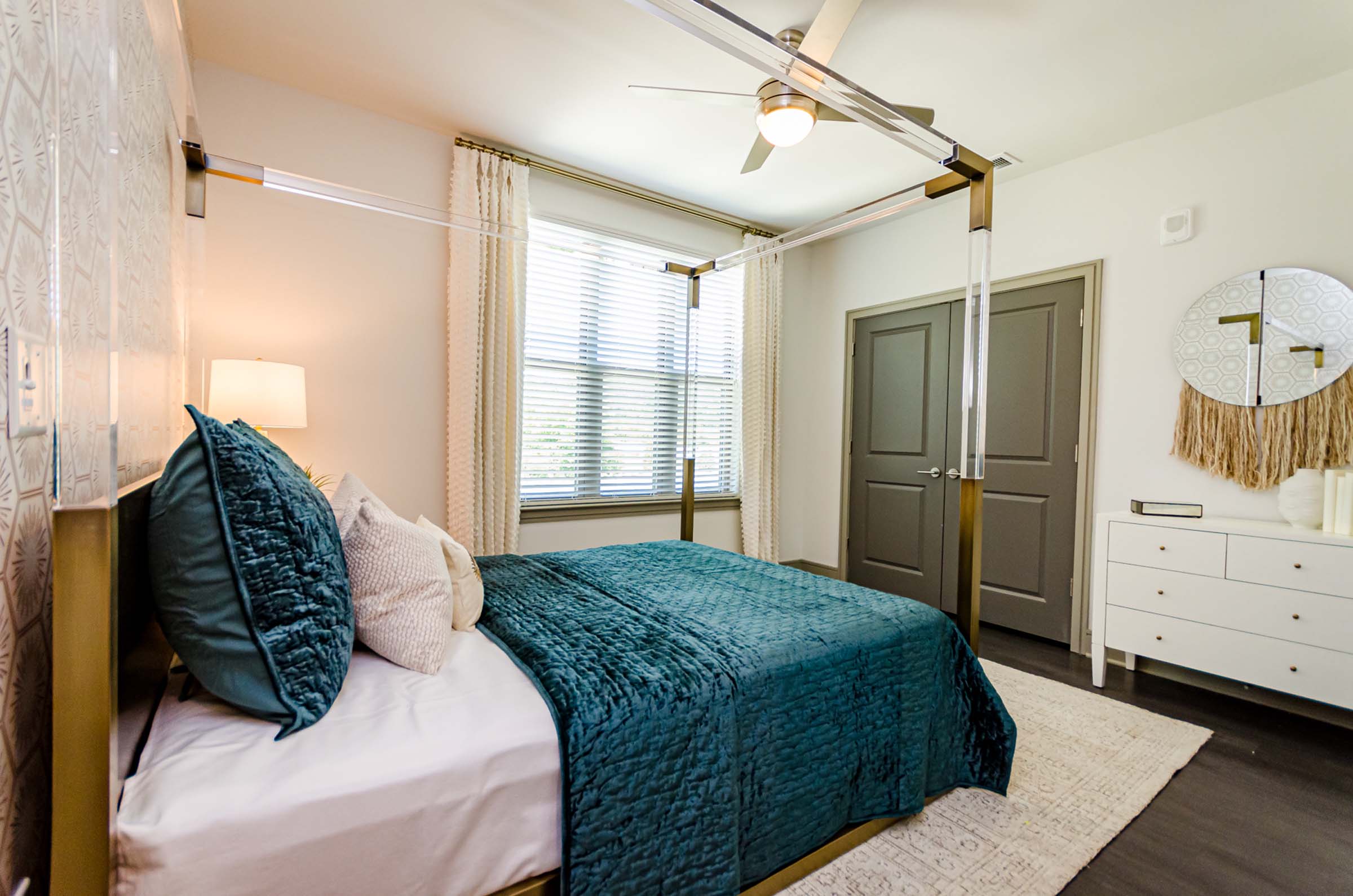 Secondary bedroom at Camden Alpharetta apartments in Alpharetta, GA.