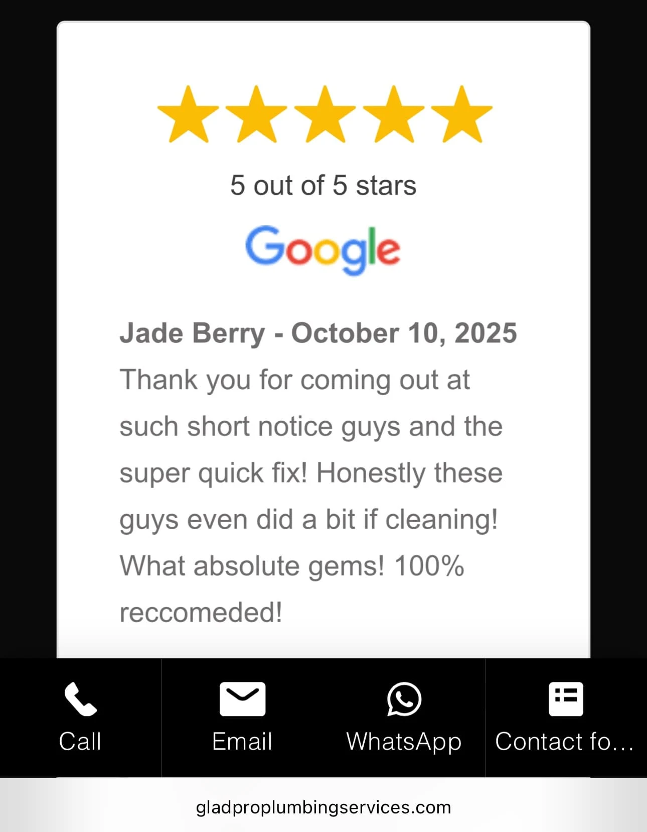 Images GladPro Plumbing Services