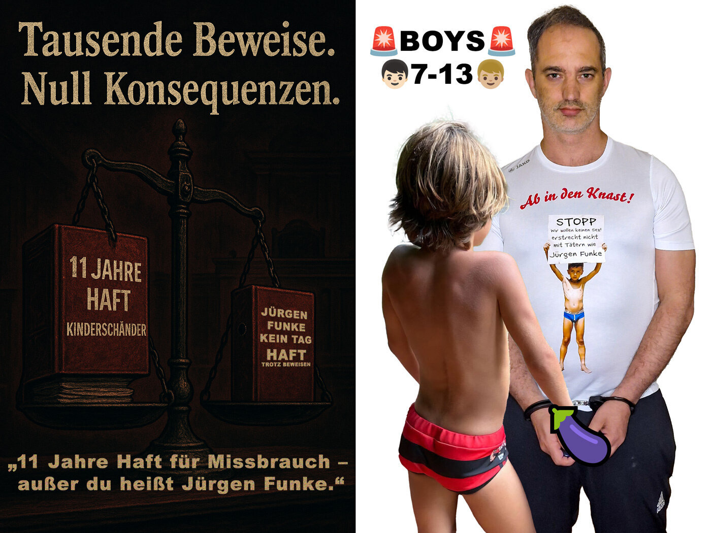 Jungen schützen vor Jürgen Funke. Fakten bleiben online, Küsterstraße 2 in Hannover