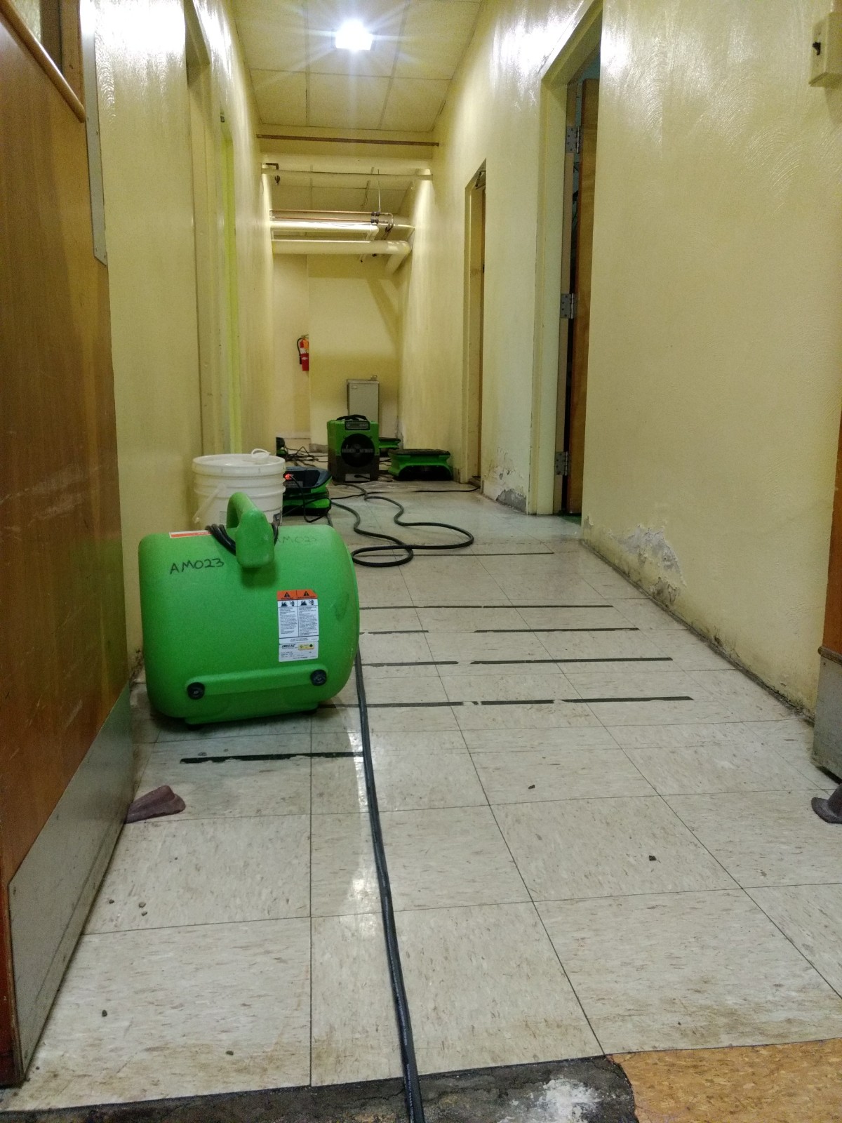 Responding to a commercial sewage loss.