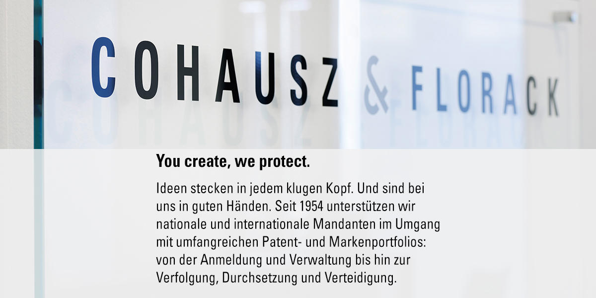 COHAUSZ & FLORACK Patent- und Rechtsanwälte Partnerschaftsgesellschaft mbB, Bleichstr. 14 in Düsseldorf