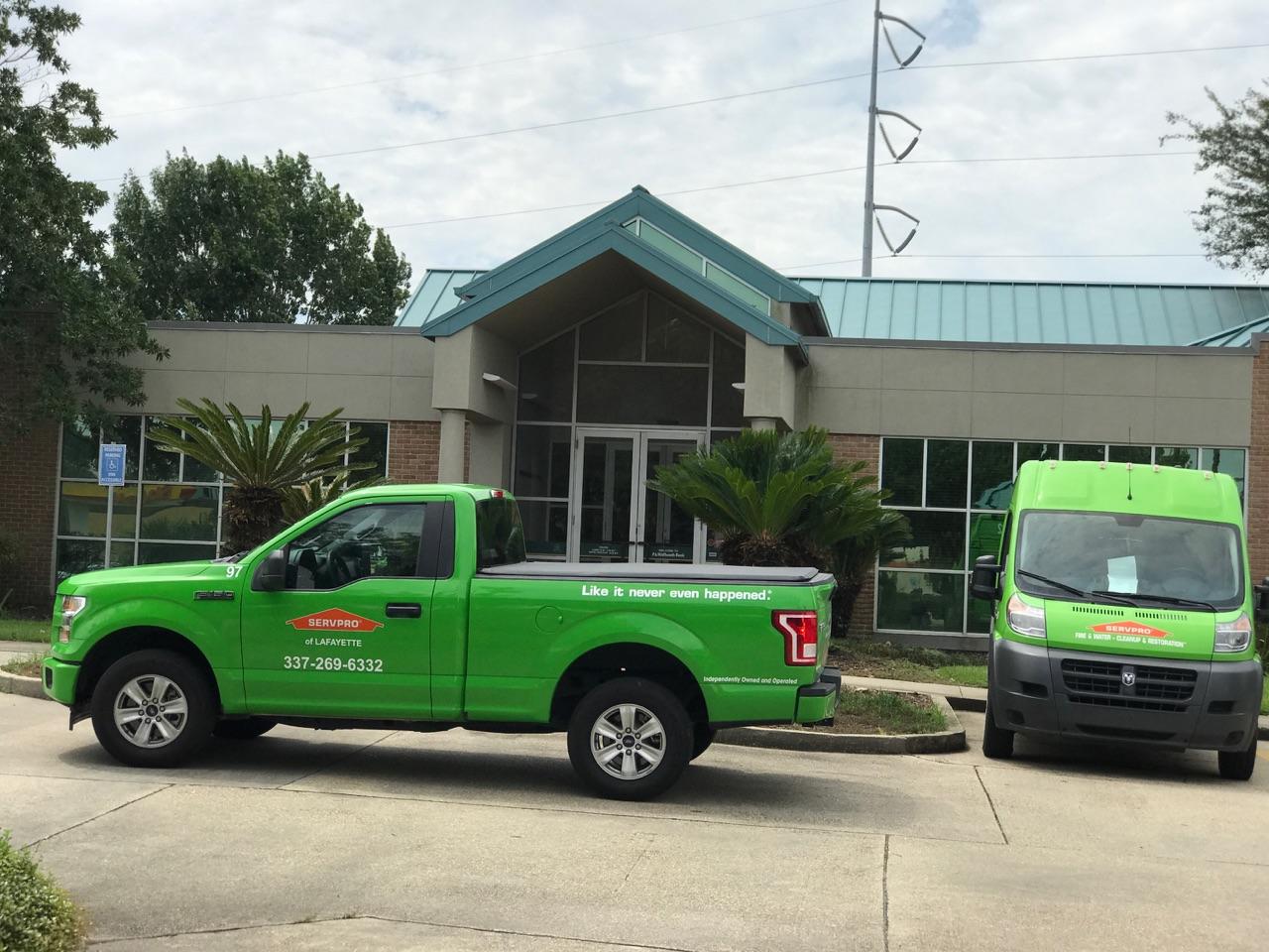 Arriving on site! SERVPRO is Faster to Any Size Disaster.