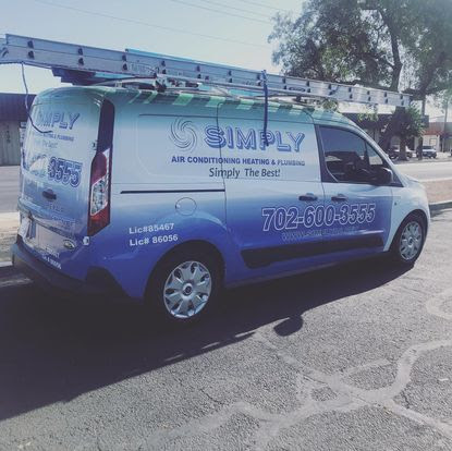 Simply Cooling, Heating and Plumbing Service Vehicle 