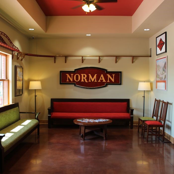 Dental Depot of West Norman, Oklahoma is the twenty-first addition to our family of practices. This location features 12 private operatories to serve patients in a comfortable setting for general dentistry and hygiene. This location also features updated décor while still holding true to the turn-of-the-century depot theme people have grown to love.
