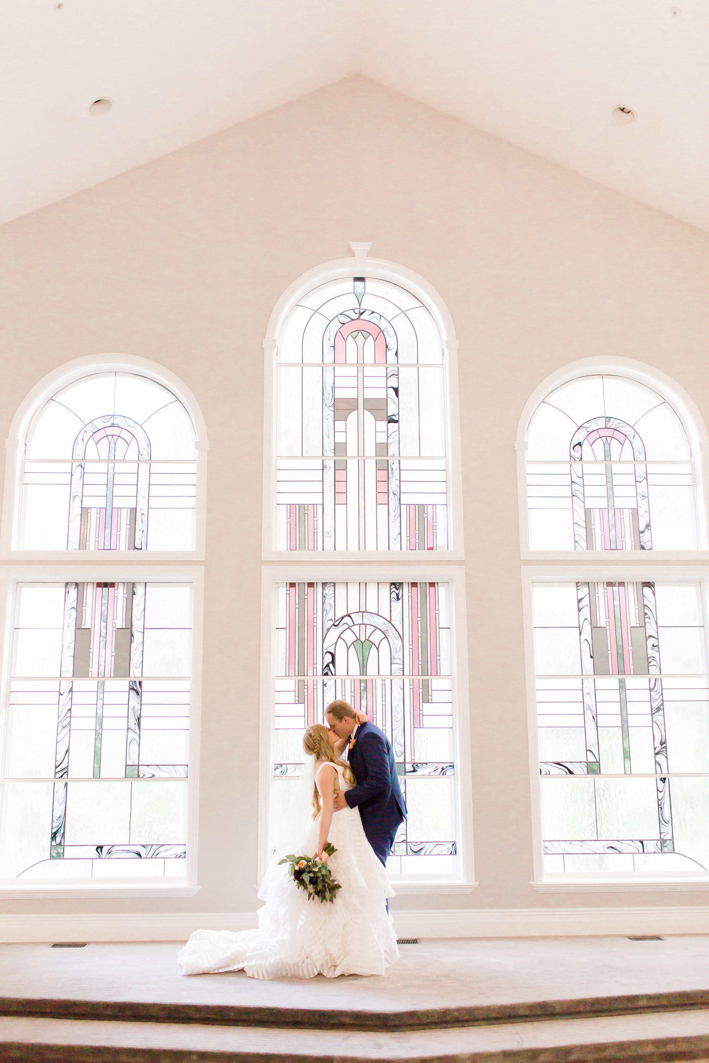 Wedding day kiss