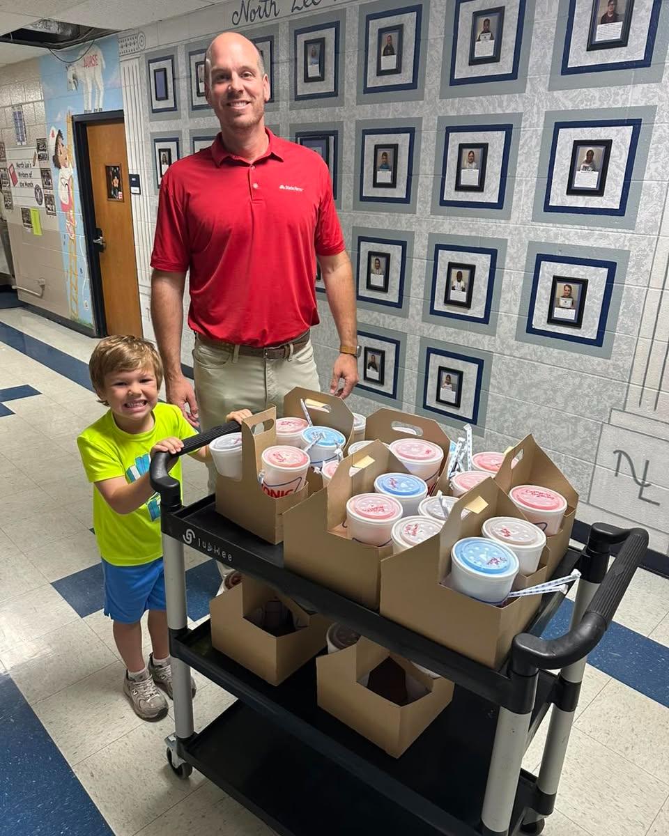 Fun morning handing out Sonic drinks at N Lee Elementary to hardworking teachers and staff. They earned it after a week of T Cap. We appreciate all you do.