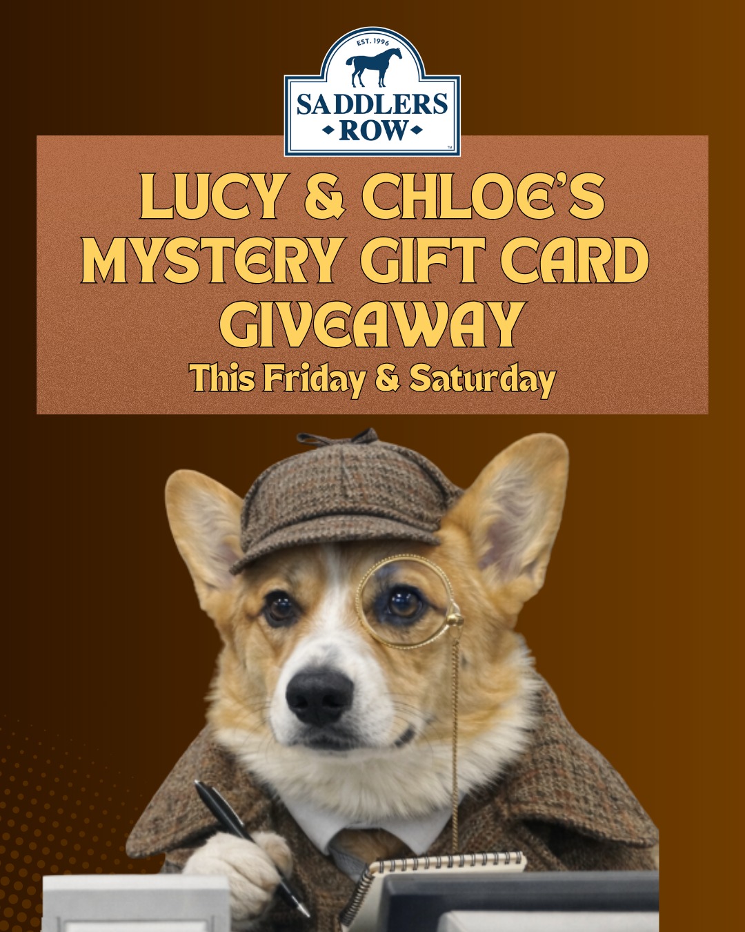 Lucy and Chloe have been up to something extra special&hellip;

They&rsquo;ve decided that the first 10 customers who check out this Friday and Saturday will receive a mystery gift card ????✨ Each card will have a surprise amount inside. Even better, all gift cards will be valid throughout the month of May. Come early, shop the sale (up to 50% off select items), and see if you&rsquo;re one of the lucky ones to snag a mystery gift card from Lucy & Chloe.

See you this weekend!