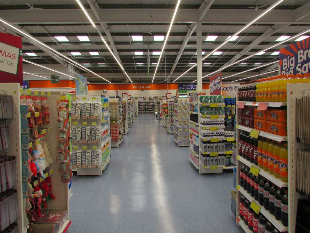 The centre of the new B&M Penzance before the store officially opened.