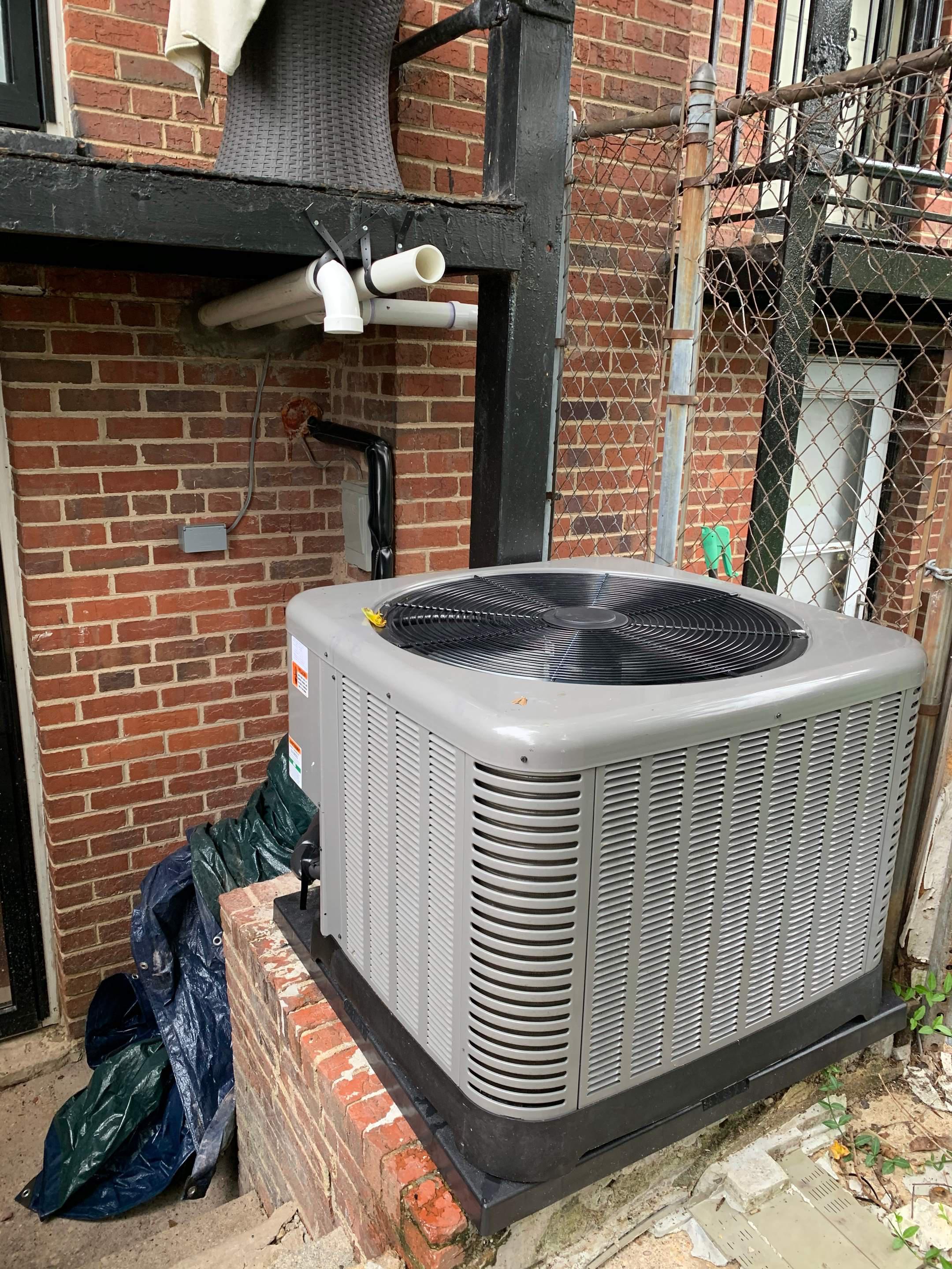 fry plumbing, heating, and cooling air conditioner unit after
