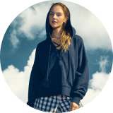 woman wearing sweatshirt