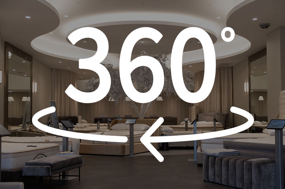 Interactive 3D virtual tour of the Saatva Viewing Room in Baltimore, Maryland.