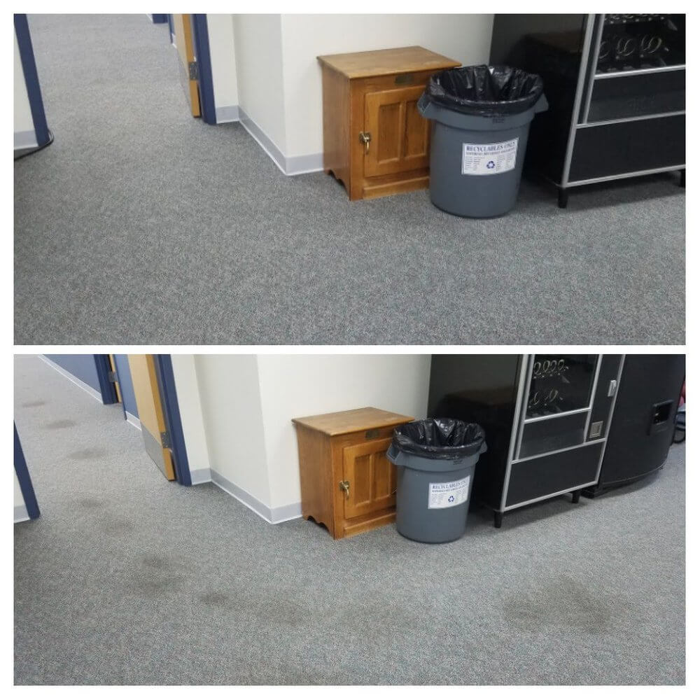 Before and after commercial carpet cleaning in Seal Beach