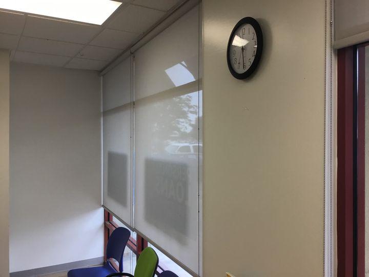 Block out distractions with Solar Shades from Budget Blinds of Katy & Sugar Land. Our shades are essential for windows in classrooms, office spaces, and corporate buildings! #BudgetBlindsKatySugarLand #SolarShades #CommercialShades #ShadesOfBeauty #FreeConsultation #WindowWednesday