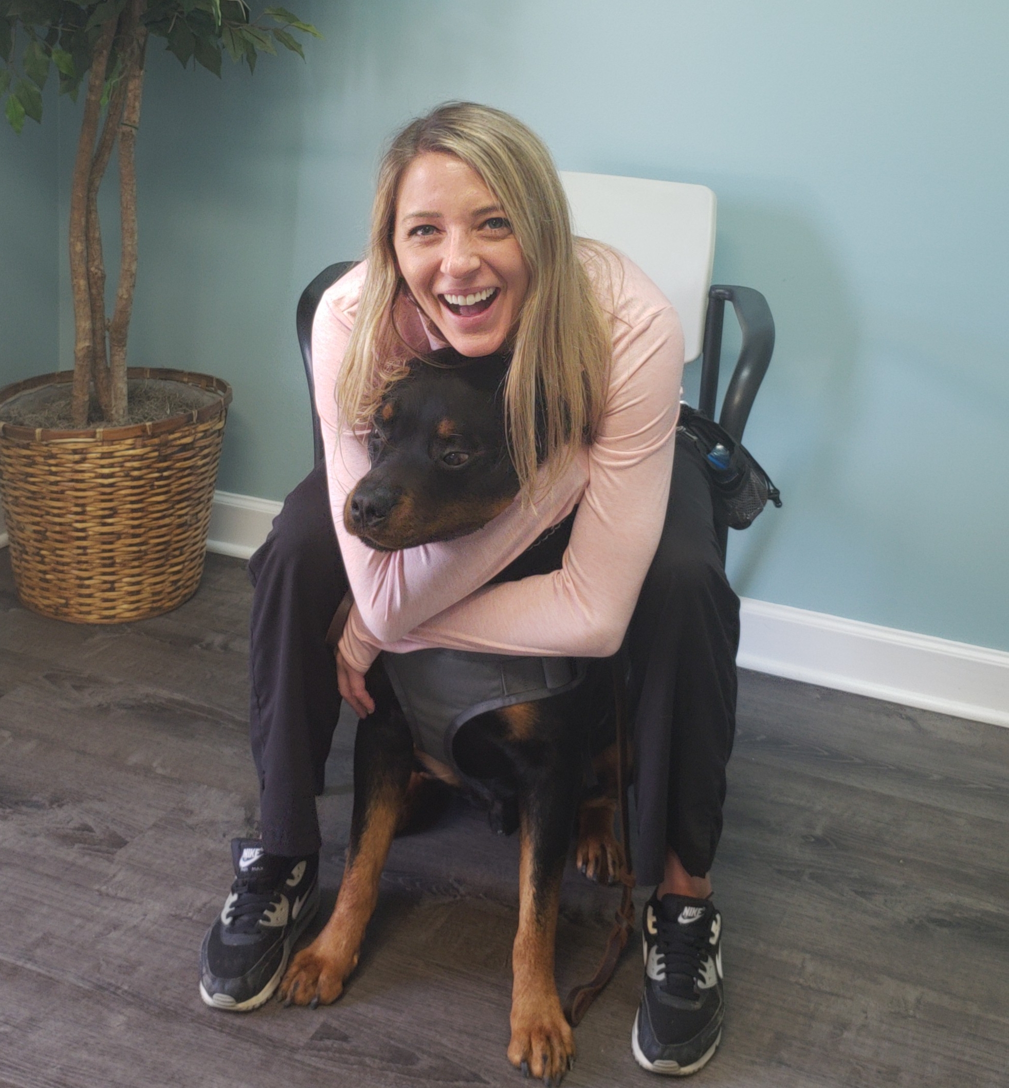 Molly Jean Schantz OT specializes in training service dogs and using her occupational therapy training to help teach clients how to best train their own service dog.