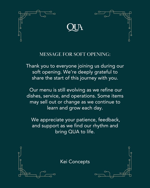 Images QUA Contemporary Chinese Cuisine