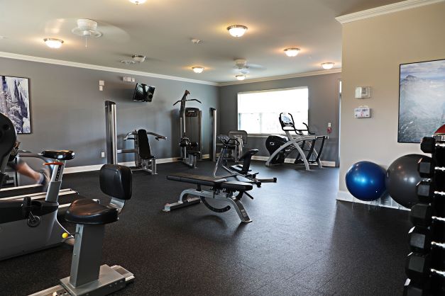 Stonegate apartment building fitness center