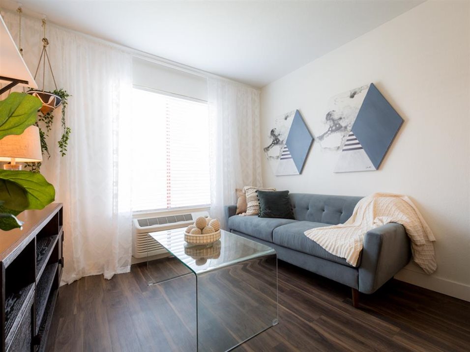 Living Room with Hardwood Flooring