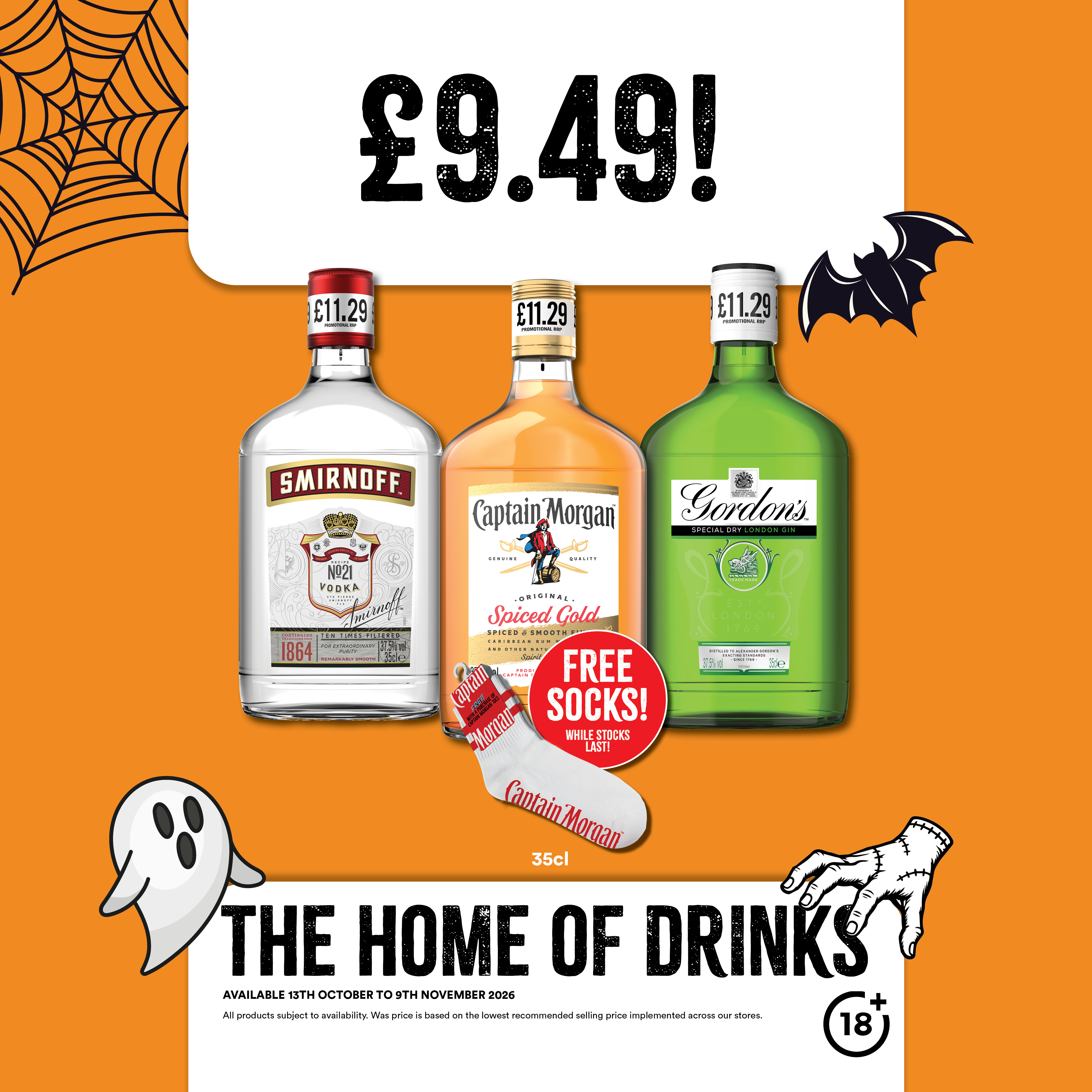 &pound;9.49 on selected 35cl's