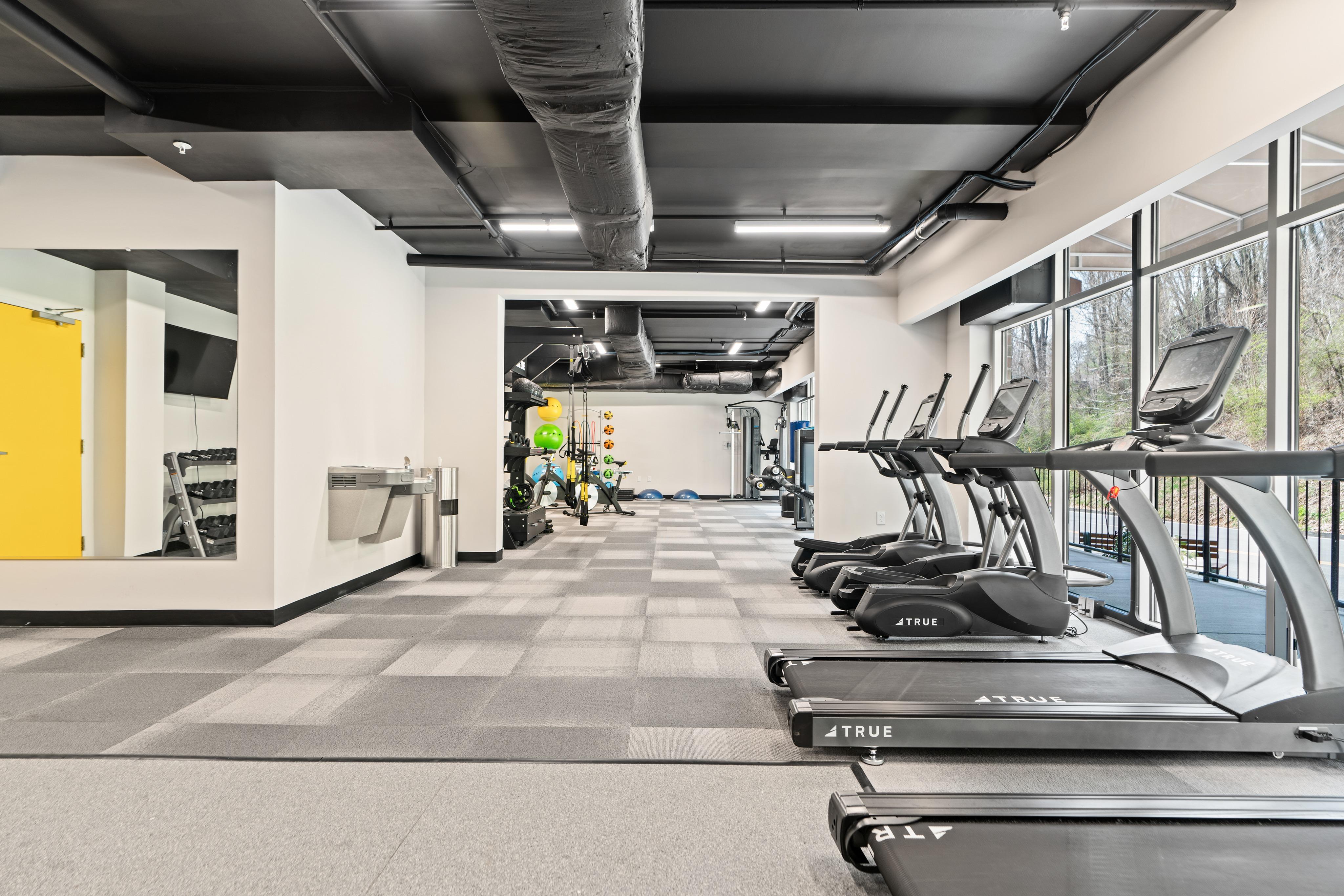 Fitness Center with yoga and spin studio