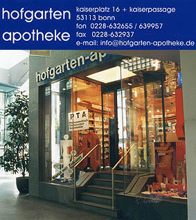 Logo Aussenansicht der Hofgarten-Apotheke