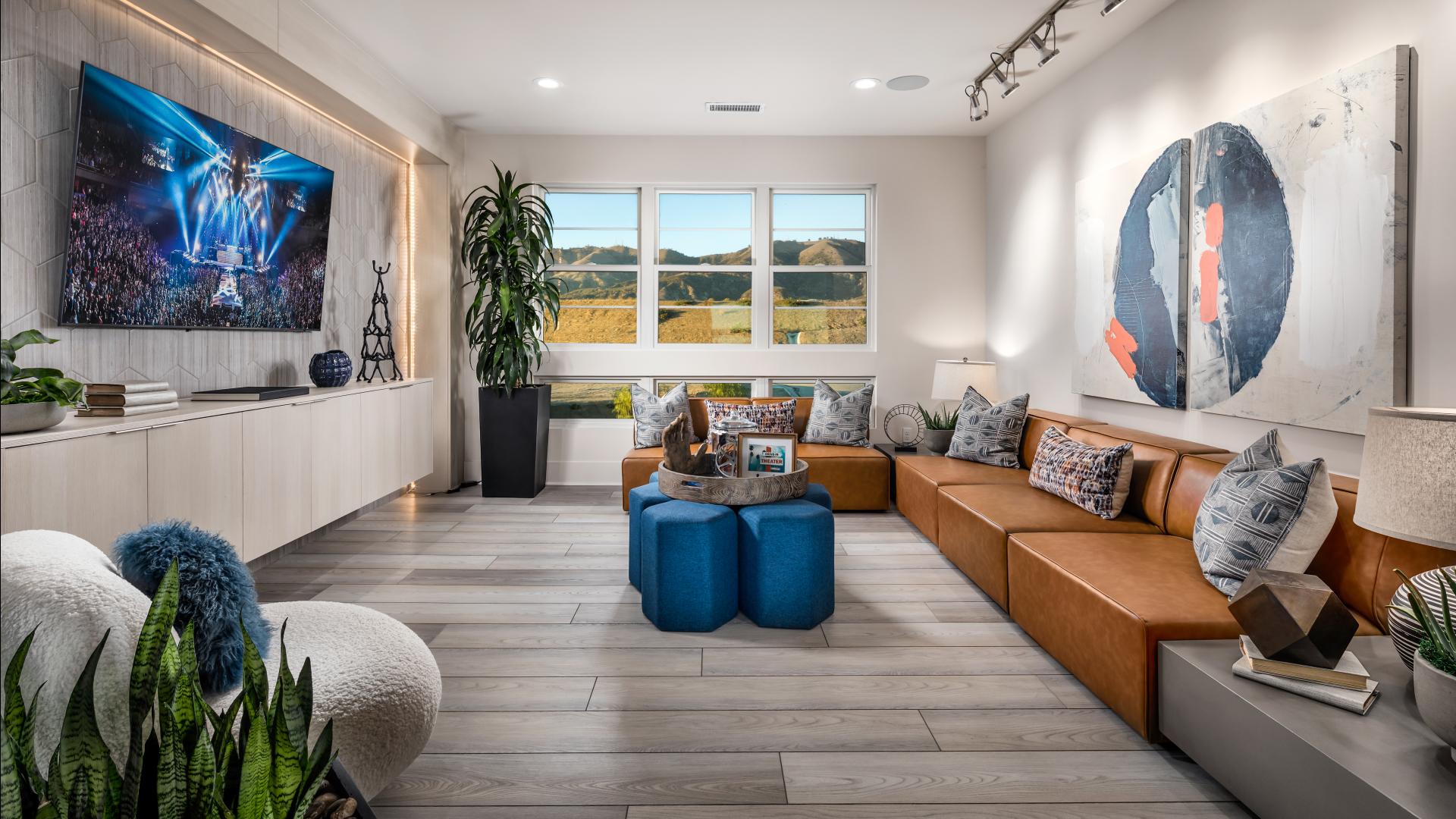 Second floor loft spaces offer added entertainment areas