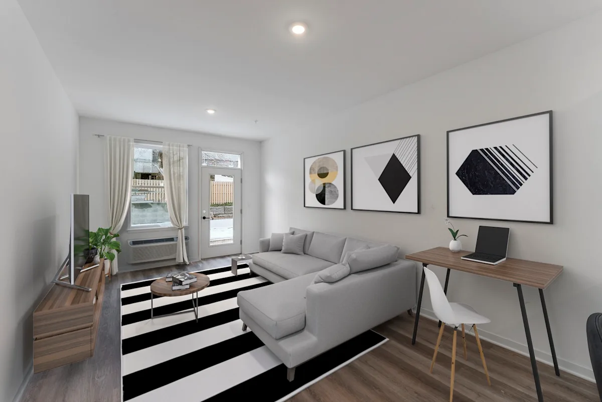 Modern living room with TV 