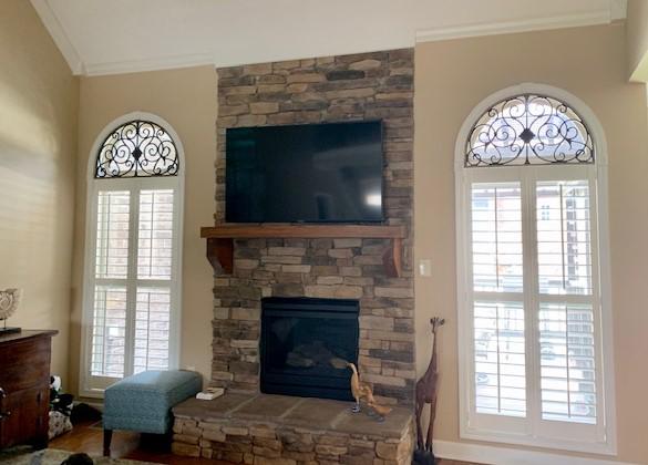 Pairing Faux Iron with Plantation Shutters by Budget Blinds of Knoxville & Maryville provides an ele Budget Blinds of Knoxville & Maryville Knoxville (865)588-3377
