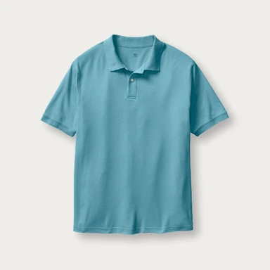 Light blue short sleeve polo shirt