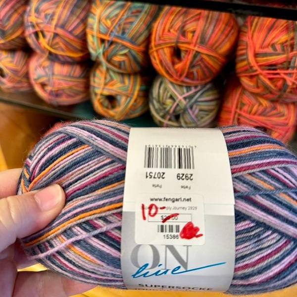 Our Semi-Annual Clearance Sale just entered a new round of markdowns!  Most sale yarns now 50% off, and other are *at least* 75% off.  
Do you like novelty yarns?  We've got a treasure chest full of them for just $2/ball, plus a rack of sealed bags of 10 for just $10/bag!
https://fengari.net/collections/clearance