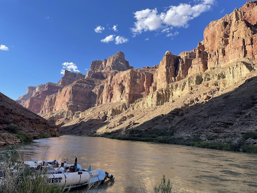 Preparing for a Grand Canyon river rafting trip. 