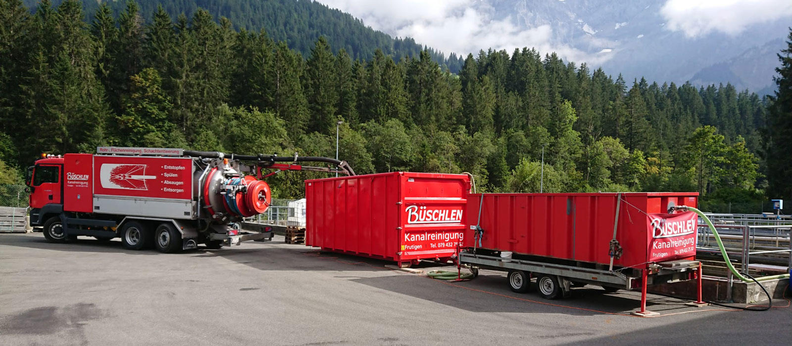 Büschlen Kanalreinigung, Parallelstrasse 72 in Frutigen