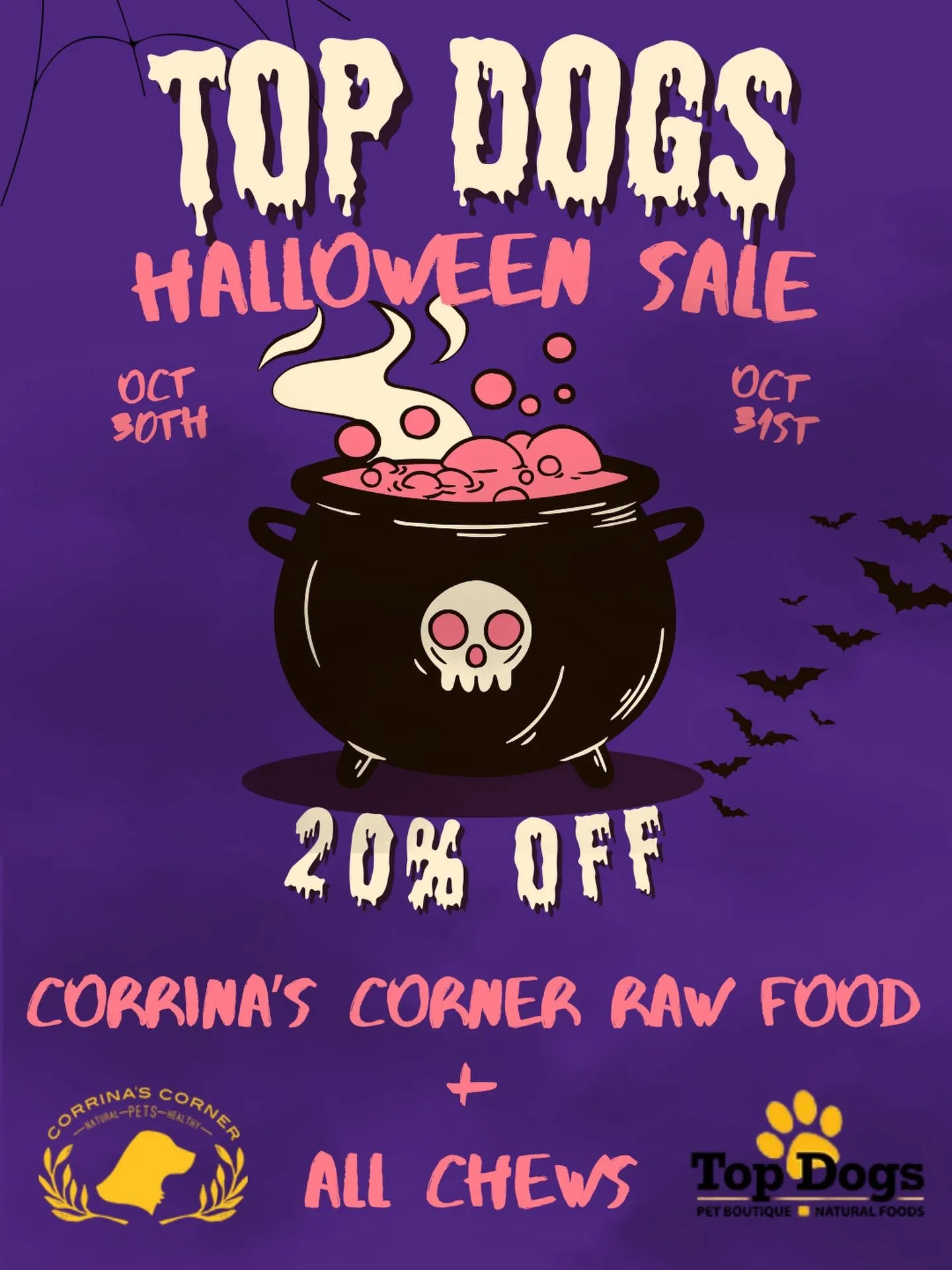 Image of Local Pet Event 20% OFF All Corrina's Corner Raw Frozen Food & All Chews! Nearby