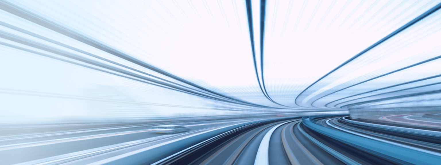Abstract image of curved lines creating a tunnel effect.