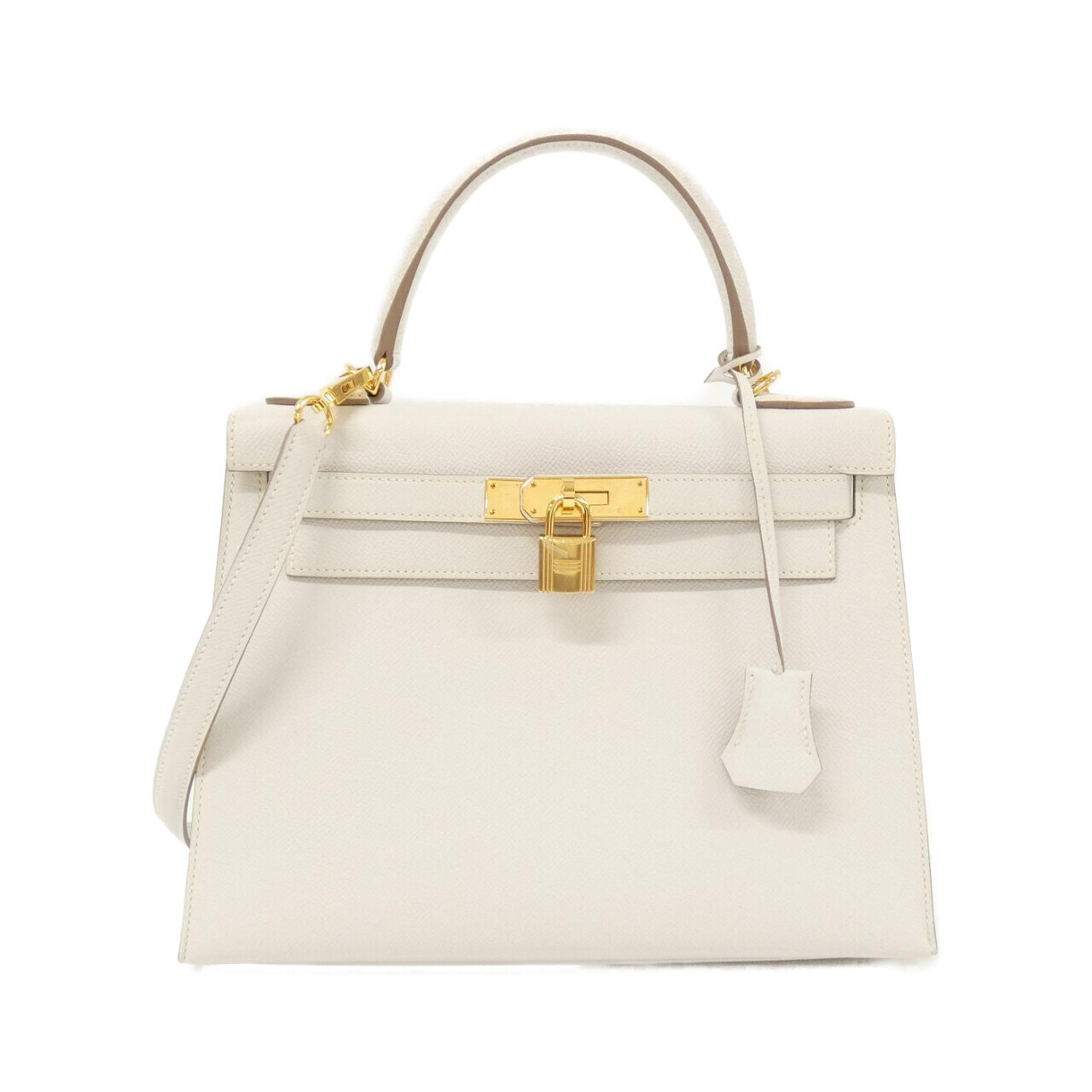 エルメス ケリー 28cm 042319CC エプソン GRIS PALE ゴールド金具 B刻印