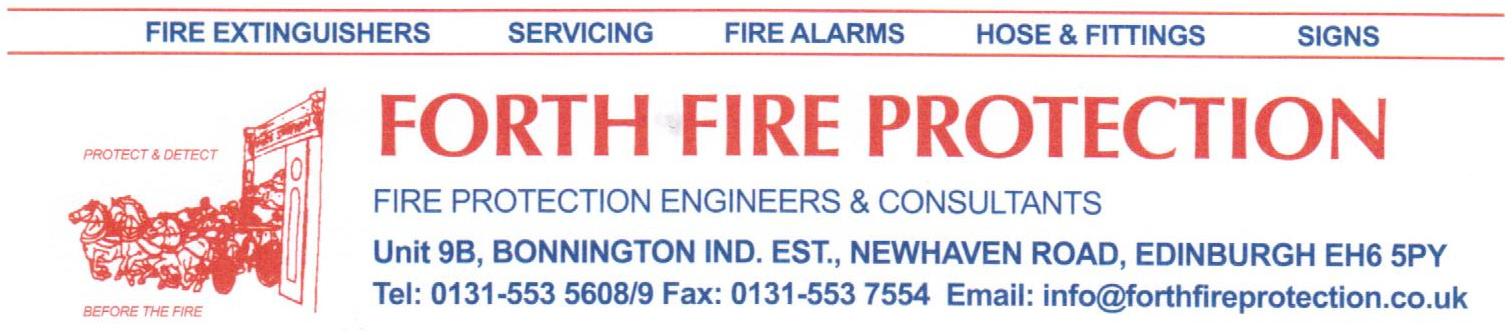 Forth Fire Protection Edinburgh 01315 535608