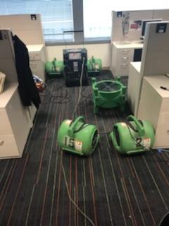 SERVPRO drying equipment on commercial drying project