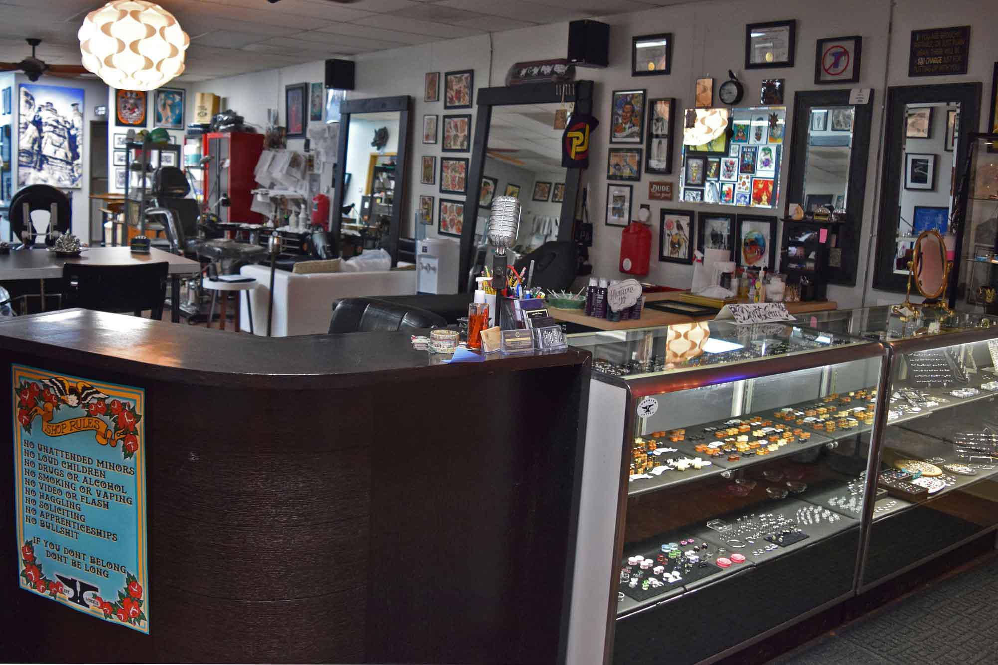 Our tattoo and piercing shop