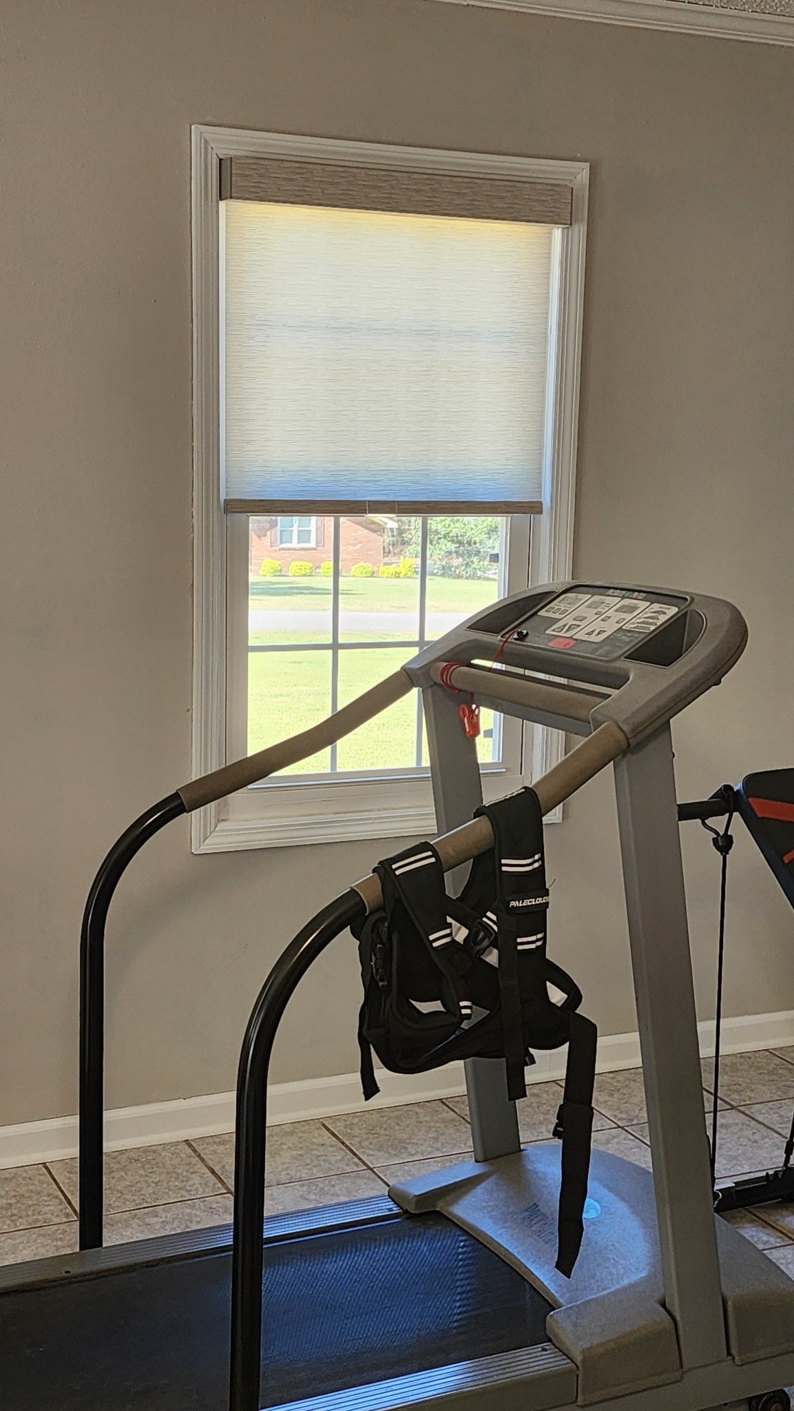 Roller Shades in the workout room for better light control